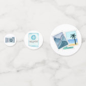 Waterverf Reizen Thema Baby shower Confetti (Voorkanten)