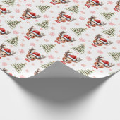 Waterverf Rendier Custom Gift Wrap Cadeaupapier (Hoek)