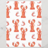 Waterverf Restaurantmenu Seafood Crab Flyer (Achterkant)