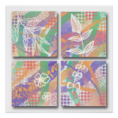 Waterverf retro abstracte moderne digitale muurkun perfect poster (Voorkant)