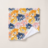 Waterverf Retro bloemenpatroon Bad Handdoek (Wasdoekje)