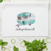 Waterverf Retro Camper Kitchen Dish Towel Theedoek (Gevouwen)
