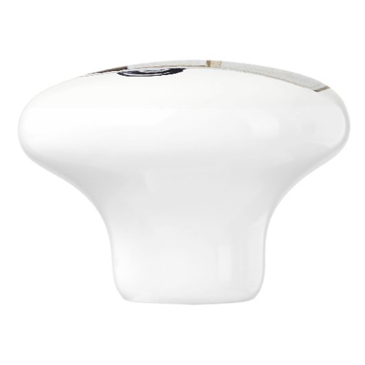 Waterverf  Retro Camper Knob Pull v. 3 Keramische Knop (Zijkant)