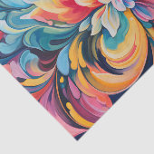 Waterverf retro groovy flower burst tissuepapier (Detail)