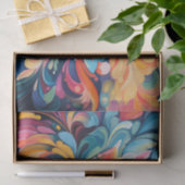 Waterverf retro groovy flower burst tissuepapier (Geschenk)