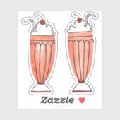 Waterverf Retro Milkshakes Trekkers Sticker (Vel)