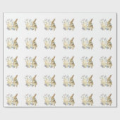 Waterverf retro paasei en bunny Schort Cadeaupapier (Vlak)