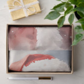 Waterverf retro Sinterklaas glimlachend  Tissuepapier (Geschenk)