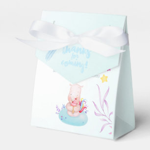 Waterverf Rhino Unicorn Baby Boy Shower Bedankdoosjes