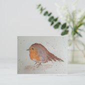 Waterverf Robin Briefkaart (Staand voorkant)