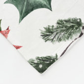  Waterverf Robin Kerstmis Pattern Fleece Deken (Hoek)