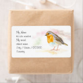Waterverf Robin - Retouradreslabels Etiket (Insitu)
