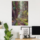 Waterverf Rock Road Wall Art Poster (Thuiskantoor)