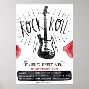 Waterverf Rock & Roll Festival Poster
