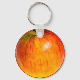 Waterverf rode appel - Sleutelhanger