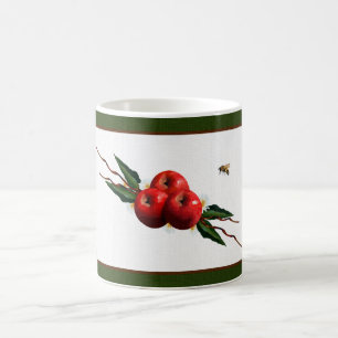 Waterverf rode appels koffiemok