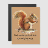 Waterverf Rode eekhoorn, grappige citaat (Voorkant / Achterkant)