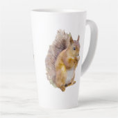 Waterverf rode eekhoorn latte mok (Rechterhoek)
