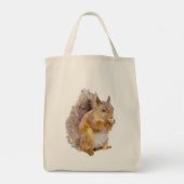 Waterverf rode eekhoorn tote bag (Achterkant)