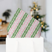 Waterverf rode en groene kerstslinger tissuepapier