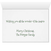 Waterverf rode en groene poinsettia kerst (Binenzijde Horizontaal (Onderkant))