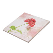 Waterverf Rode Geranium Garden Flowers Tegeltje (Zijkant)