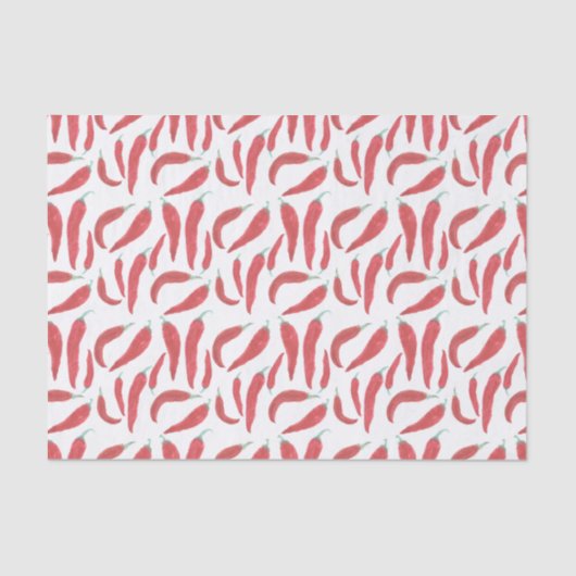 waterverf rode hete Spaanse peper Tissuepapier (Voorkant)