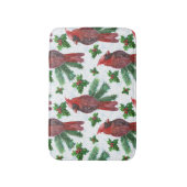 waterverf rode kardinale vogel badmat (Voorkant Verticaal)