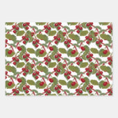 Waterverf rode kersen inpakpapier vel (Voorkant 2)