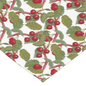 Waterverf  rode kersen korte tafelloper (Hoek)