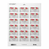 Waterverf Rode papaver Etiket (Full Sheet)