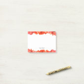 Waterverf rode papaver post-it® notes (Op bureau)