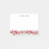 Waterverf rode papaver veer gepersonaliseerd post-it® notes (Voorkant)