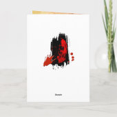 Waterverf Rode rode gekleurde halloween kunst Kaart (Achterkant)