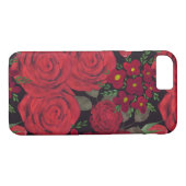 Waterverf rode rozen op zwart, Case-Mate iPhone case (Achterkant (Horizontaal))