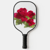 Waterverf Rode Rozen Pickleball Paddle (Achterkant)