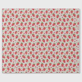 Waterverf Rode Schattigee Aardbei Cadeaupapier (Vlak)