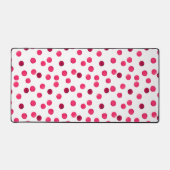 Waterverf rode waterverf polka dot patroon bureaumat (Voorkant)