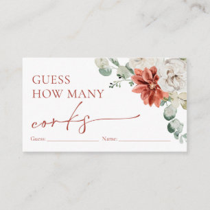 Waterverf rode winter raden hoeveel kurken spel informatiekaartje