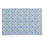 Waterverf roggen & vis kussensloop (Voorkant-Rechts)