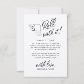 Waterverf Rol met het Uitgesteld Wijzig de Datum Notitiekaartje (Voorkant)