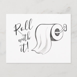 Waterverf Roll met het Uitgestelde Briefkaart