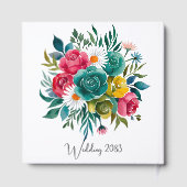 Waterverf Romance bruiloft Gastenboek (Achterkant)