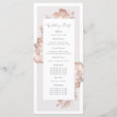 Waterverf Romance bruiloft programma (Achterkant)