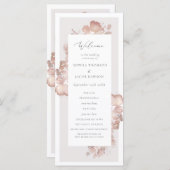 Waterverf Romance bruiloft programma (Voorkant / Achterkant)