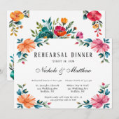 Waterverf Romance repetitie diner Kaart (Voorkant / Achterkant)