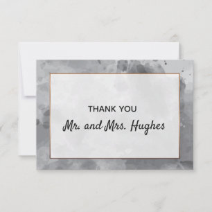 Waterverf Romantic bruiloft grayish bedankt
