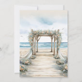 Waterverf Romantic Summer Wedding Kaart (Achterkant)