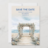 Waterverf Romantic Summer Wedding Save The Date (Voorkant)