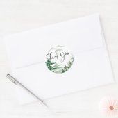 Waterverf Romantic Woodland Dank u Sticker (Envelop)